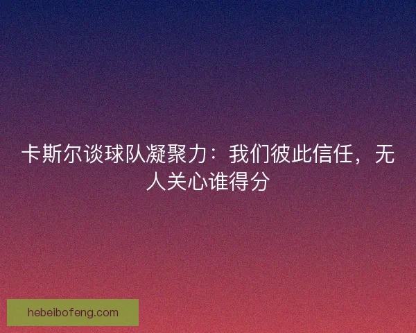 卡斯尔谈球队凝聚力：我们彼此信任，无人关心谁得分